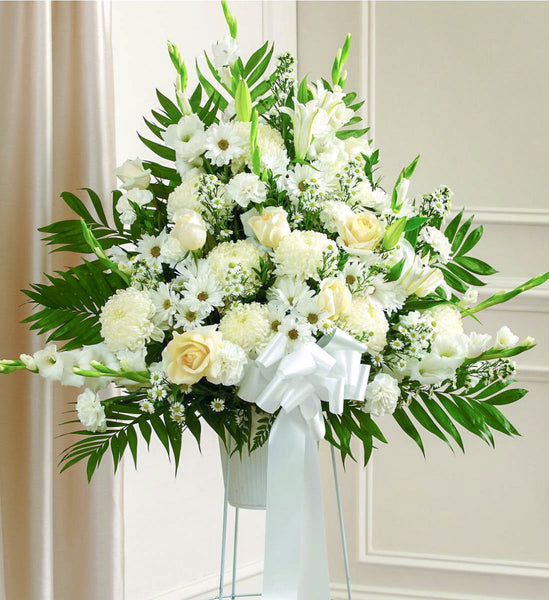 Classic White Funeral Arrangement