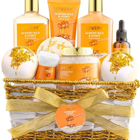 Almond Milk & Honey Beauty -  10Pc Spa Gift Basket